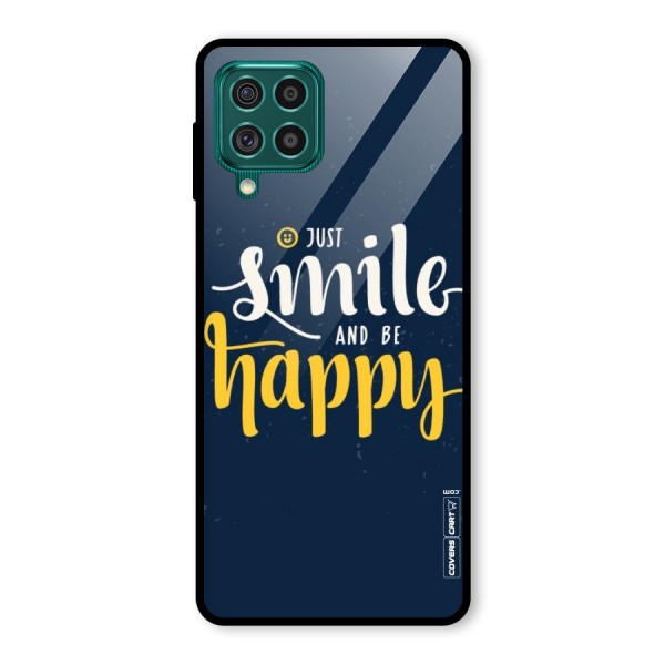 Just Smile Glass Back Case for Galaxy F62