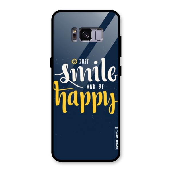 Just Smile Glass Back Case for Galaxy S8