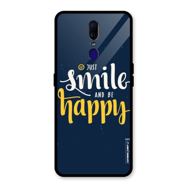 Just Smile Glass Back Case for Oppo F11