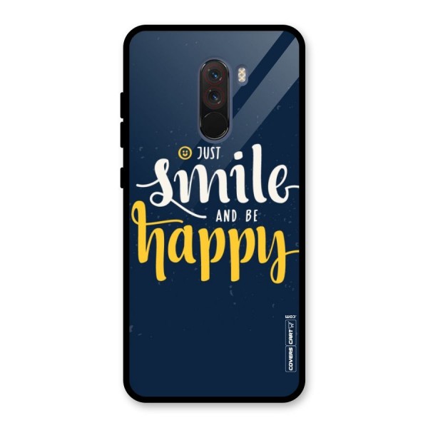 Just Smile Glass Back Case for Poco F1