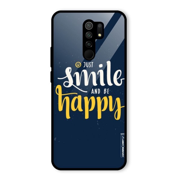 Just Smile Glass Back Case for Redmi 9 Prime