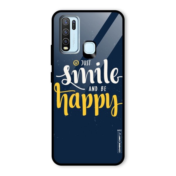 Just Smile Glass Back Case for Vivo Y50