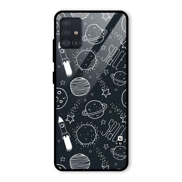 Just Space Things Glass Back Case for Galaxy A51