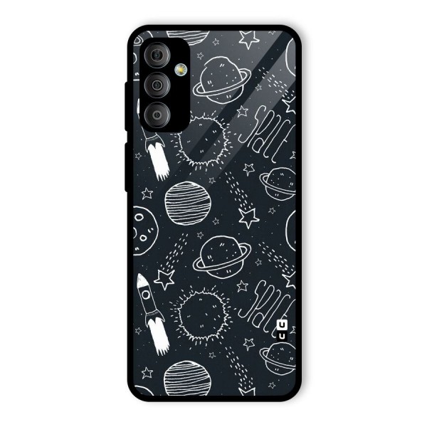 Just Space Things Glass Back Case for Galaxy F23