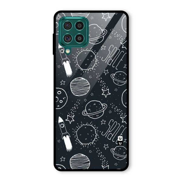 Just Space Things Glass Back Case for Galaxy F62