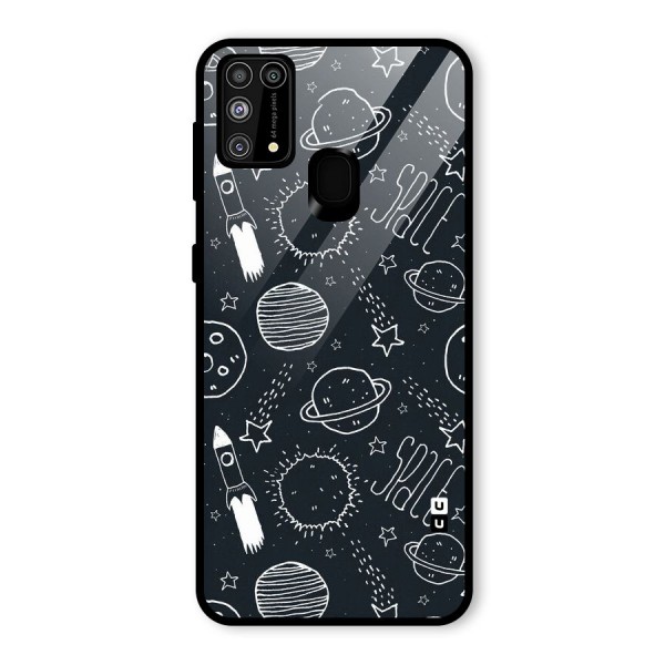 Just Space Things Glass Back Case for Galaxy M31