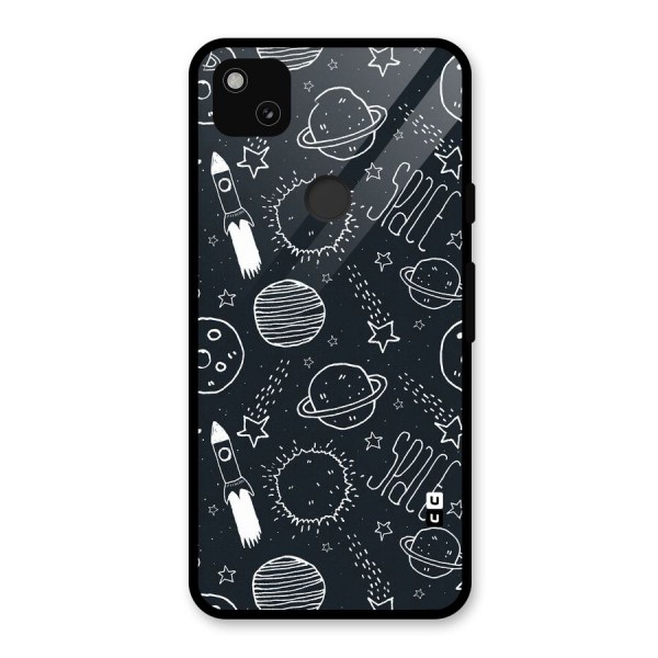 Just Space Things Glass Back Case for Google Pixel 4a