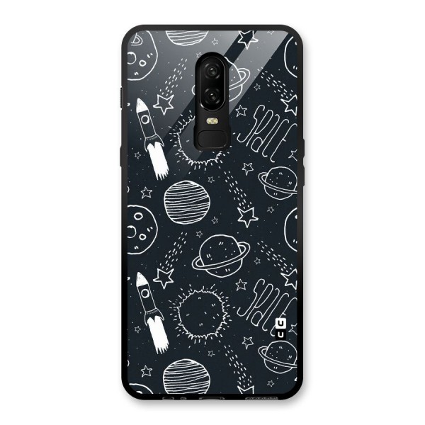 Just Space Things Glass Back Case for OnePlus 6