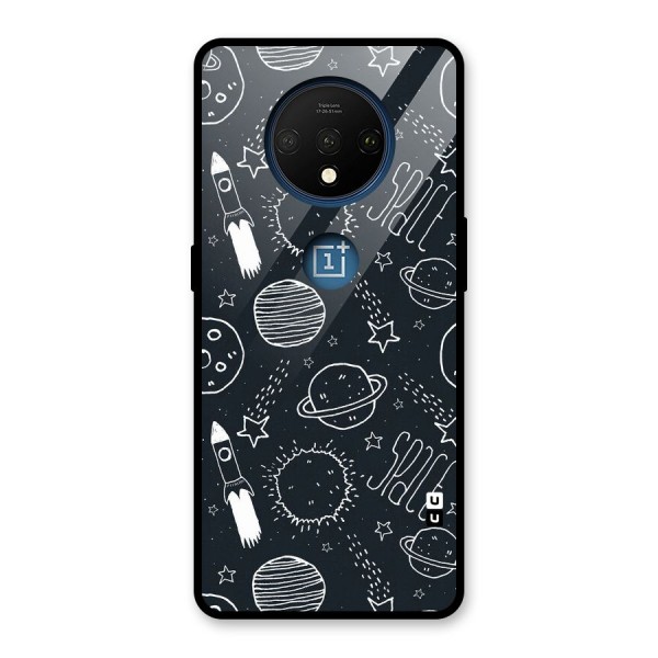 Just Space Things Glass Back Case for OnePlus 7T