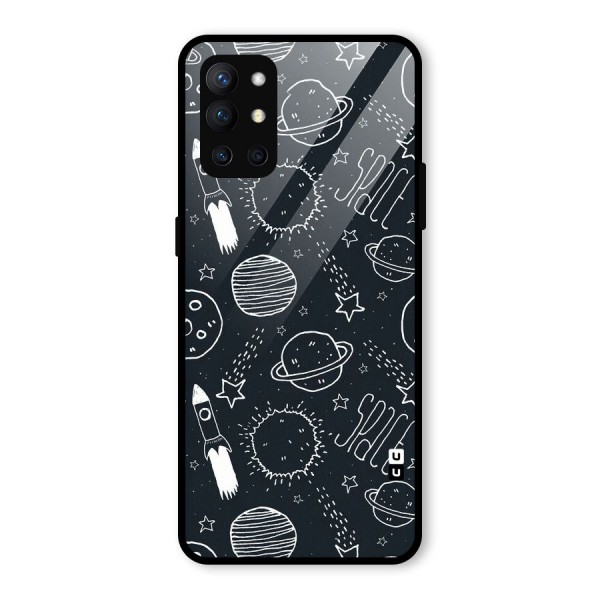 Just Space Things Glass Back Case for OnePlus 9R