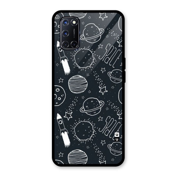 Just Space Things Glass Back Case for Oppo A52