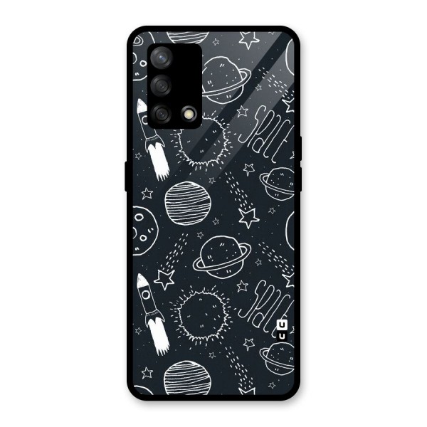 Just Space Things Glass Back Case for Oppo F19s