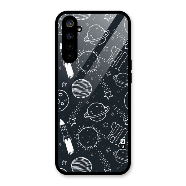 Just Space Things Glass Back Case for Realme 6