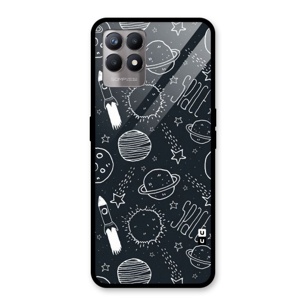 Just Space Things Glass Back Case for Realme 8i