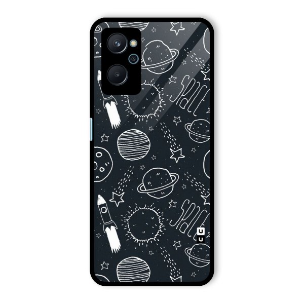 Just Space Things Glass Back Case for Realme 9i