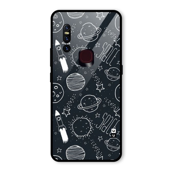 Just Space Things Glass Back Case for Vivo V15