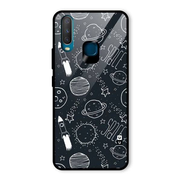 Just Space Things Glass Back Case for Vivo Y15