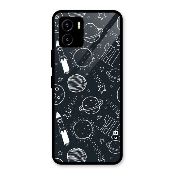 Just Space Things Glass Back Case for Vivo Y15s