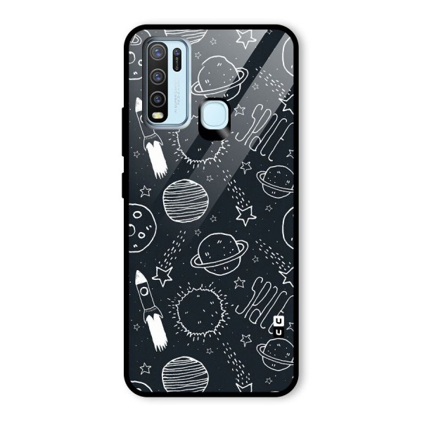 Just Space Things Glass Back Case for Vivo Y30