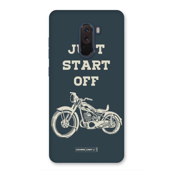 Just Start Off Back Case for Poco F1