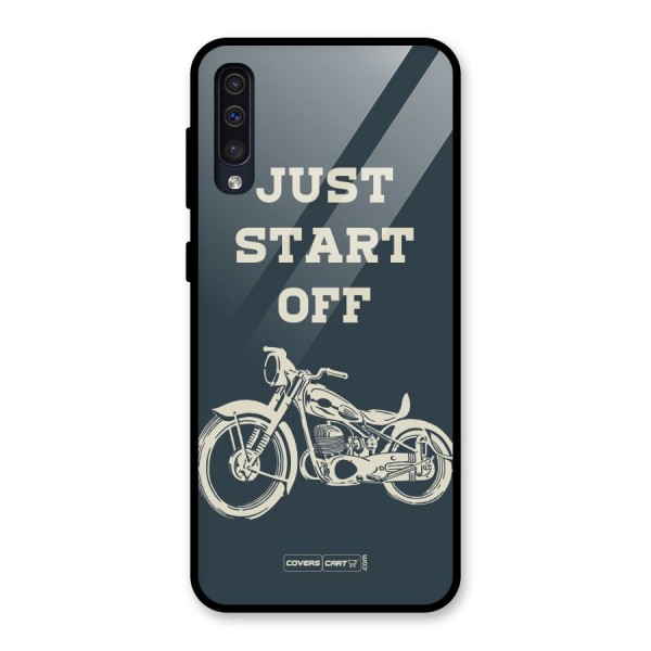 Just Start Off Glass Back Case for Galaxy A50s