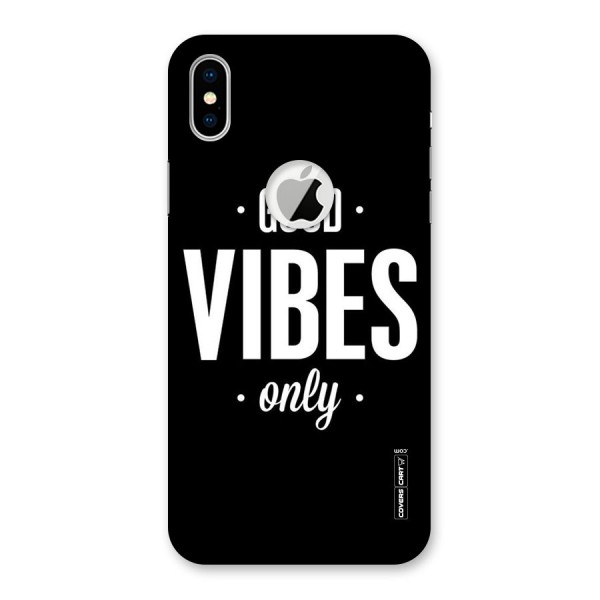 Just Vibes Back Case for iPhone XS Logo Cut