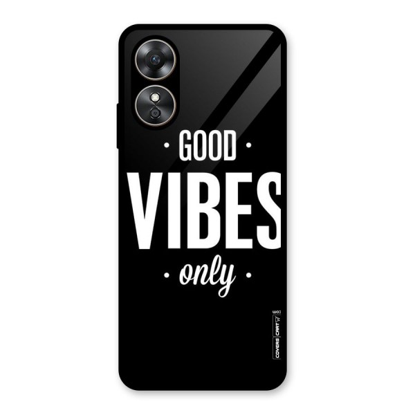 Just Vibes Glass Back Case for Oppo A17