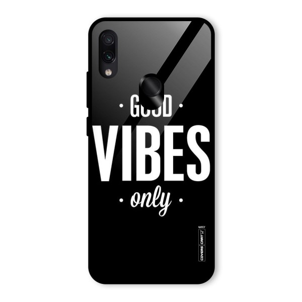 Just Vibes Glass Back Case for Redmi Note 7