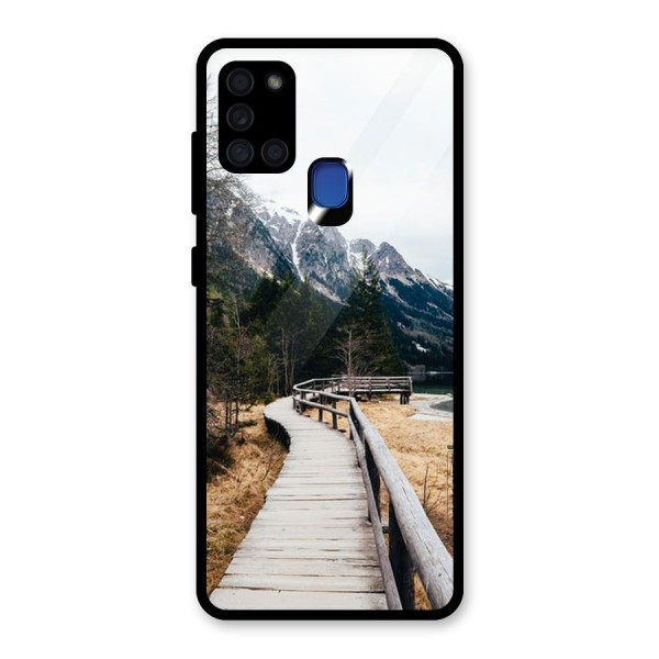 Just Wander Glass Back Case for Galaxy A21s