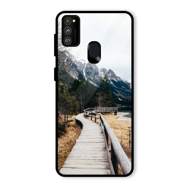 Just Wander Glass Back Case for Galaxy M21