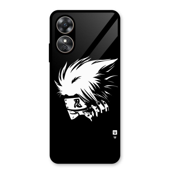 Kakashi Hatake Black Glass Back Case for Oppo A17