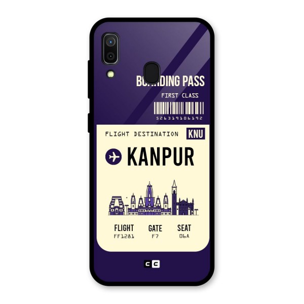 Kanpur Boarding Pass Glass Back Case for Galaxy A30