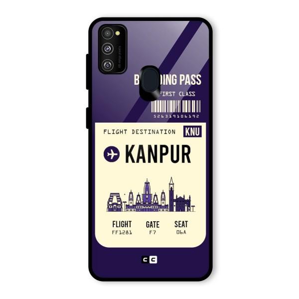 Kanpur Boarding Pass Glass Back Case for Galaxy M21