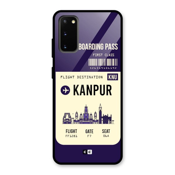 Kanpur Boarding Pass Glass Back Case for Galaxy S20