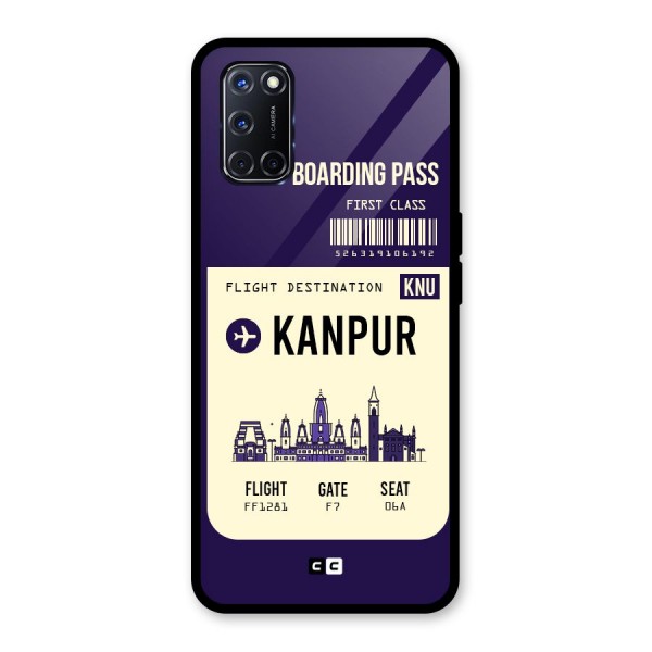 Kanpur Boarding Pass Glass Back Case for Oppo A52