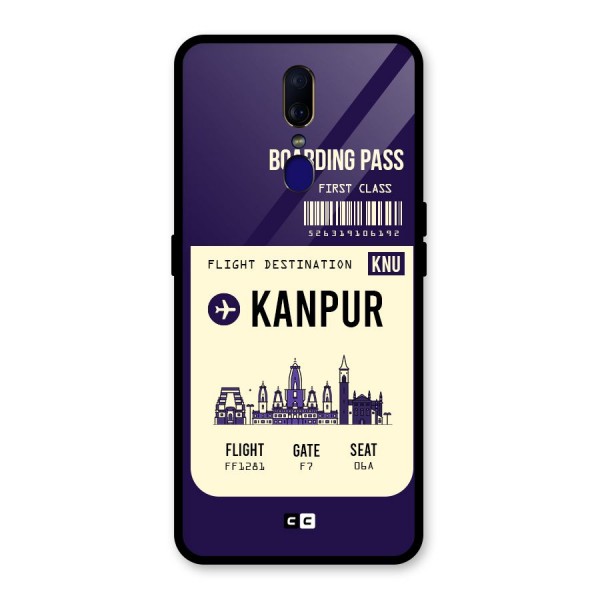 Kanpur Boarding Pass Glass Back Case for Oppo F11