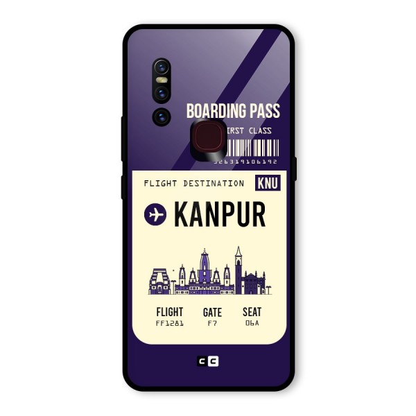 Kanpur Boarding Pass Glass Back Case for Vivo V15