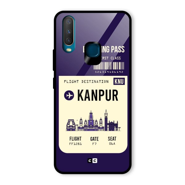 Kanpur Boarding Pass Glass Back Case for Vivo Y12