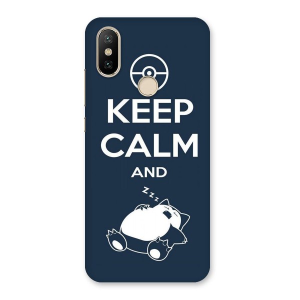 Keep Calm and Sleep Back Case for Mi A2