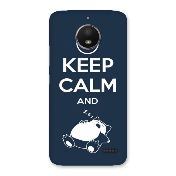 Keep Calm and Sleep Back Case for Moto E4