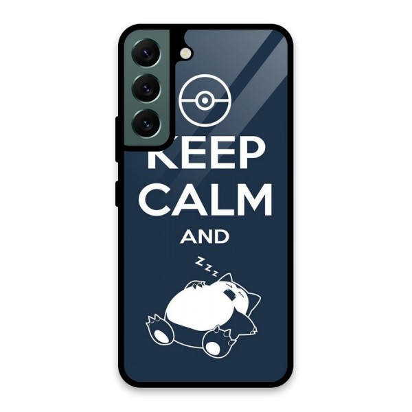 Keep Calm and Sleep Glass Back Case for Galaxy S22 5G