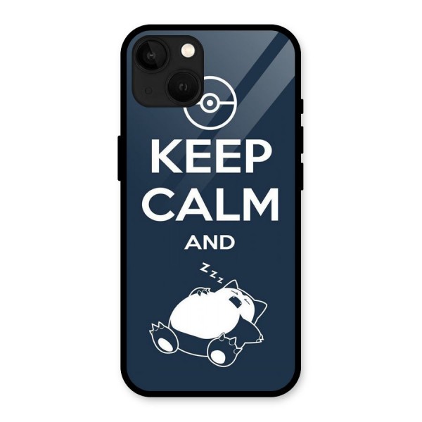 Keep Calm and Sleep Glass Back Case for iPhone 13