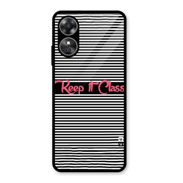 Keep It Classy Glass Back Case for Oppo A17