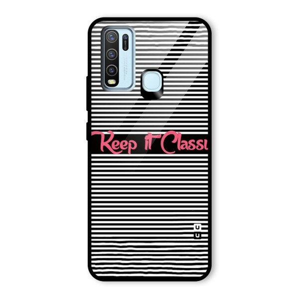 Keep It Classy Glass Back Case for Vivo Y30