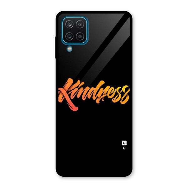 Kindness Glass Back Case for Galaxy A12