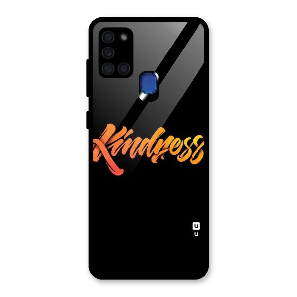 Kindness Glass Back Case for Galaxy A21s