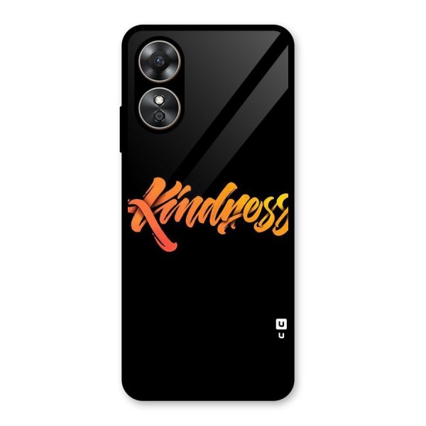 Kindness Glass Back Case for Oppo A17