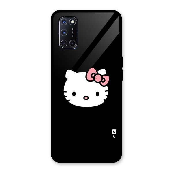 Kitty Cute Glass Back Case for Oppo A52