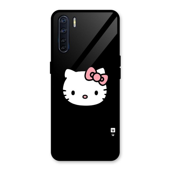 Kitty Cute Glass Back Case for Oppo F15