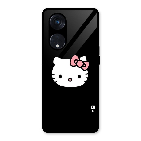 Kitty Cute Glass Back Case for Reno8 T 5G